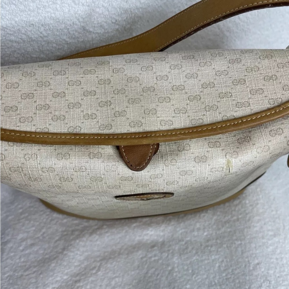 Gucci Vintage Canvas & Leather Bucket Shoulder Bag - Picture 8 of 16